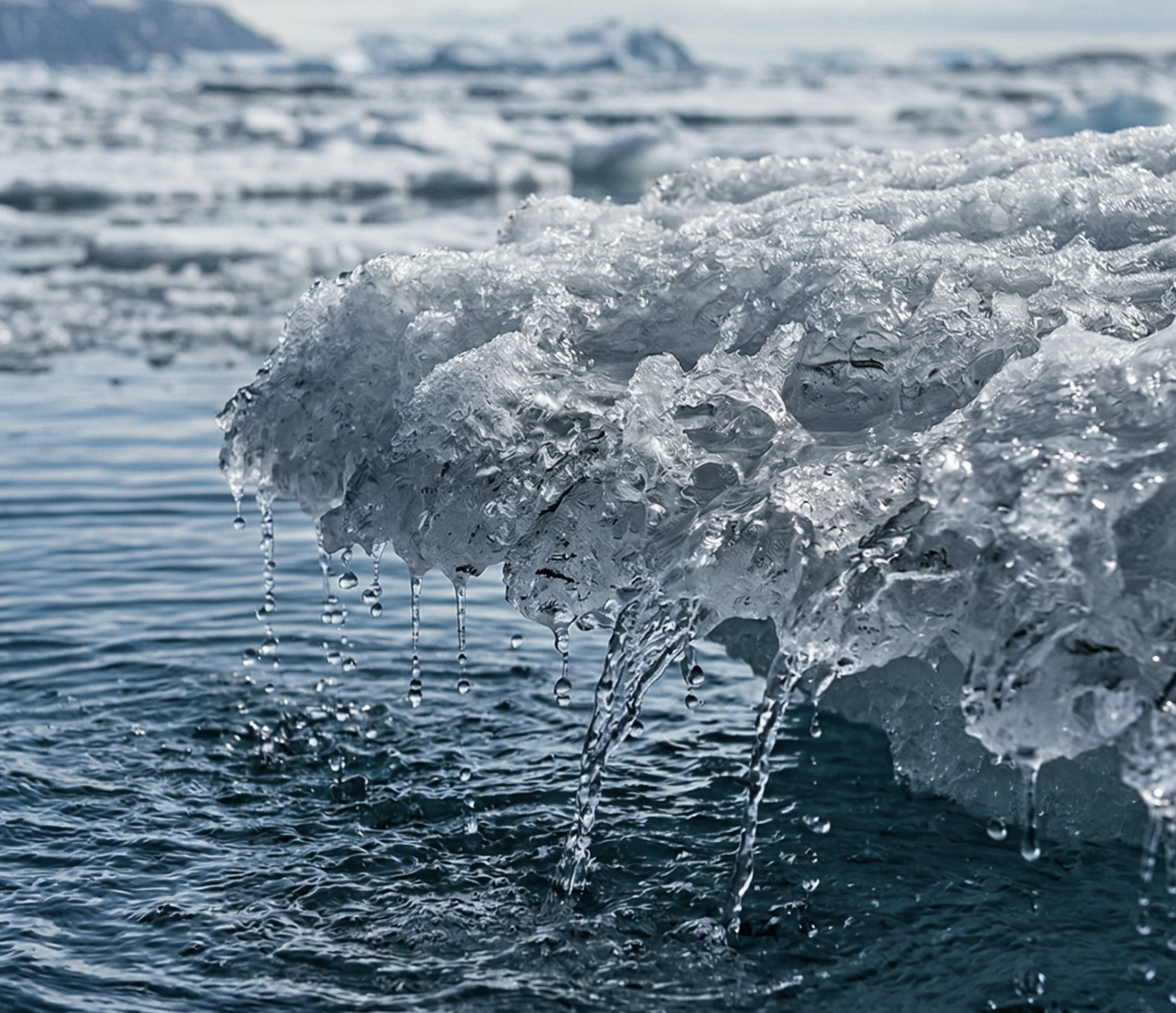 Ice and water texture
